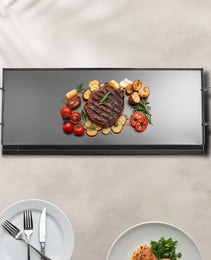 32x14 In Flat Top Griddle Carbon Steel Universal BBQ Grill Pan Cookware
