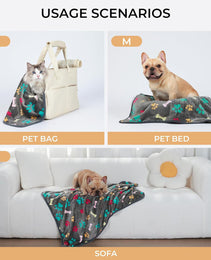 Pet Blanket Dog Cat Pad Warm Blanket Confetti Bone Dog's Paw Blanket