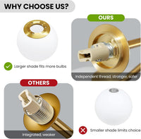 Gold Sputnik Ceiling Light, 4-Light Modern Chandelier with Adjustable Height,Globe Pendant Ceiling Light with Milk Glass Shades, Mid Century Hanging Light Fixture for Living Room Bedroom Foyer