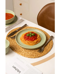 12-Piece Stoneware Dinnerware Sets With Mugs  Microwave & Dishwasher Safe  Non-Toxic Dinner Plates Bowls Set   Stackable Matte Glaze Kitchenware For 3