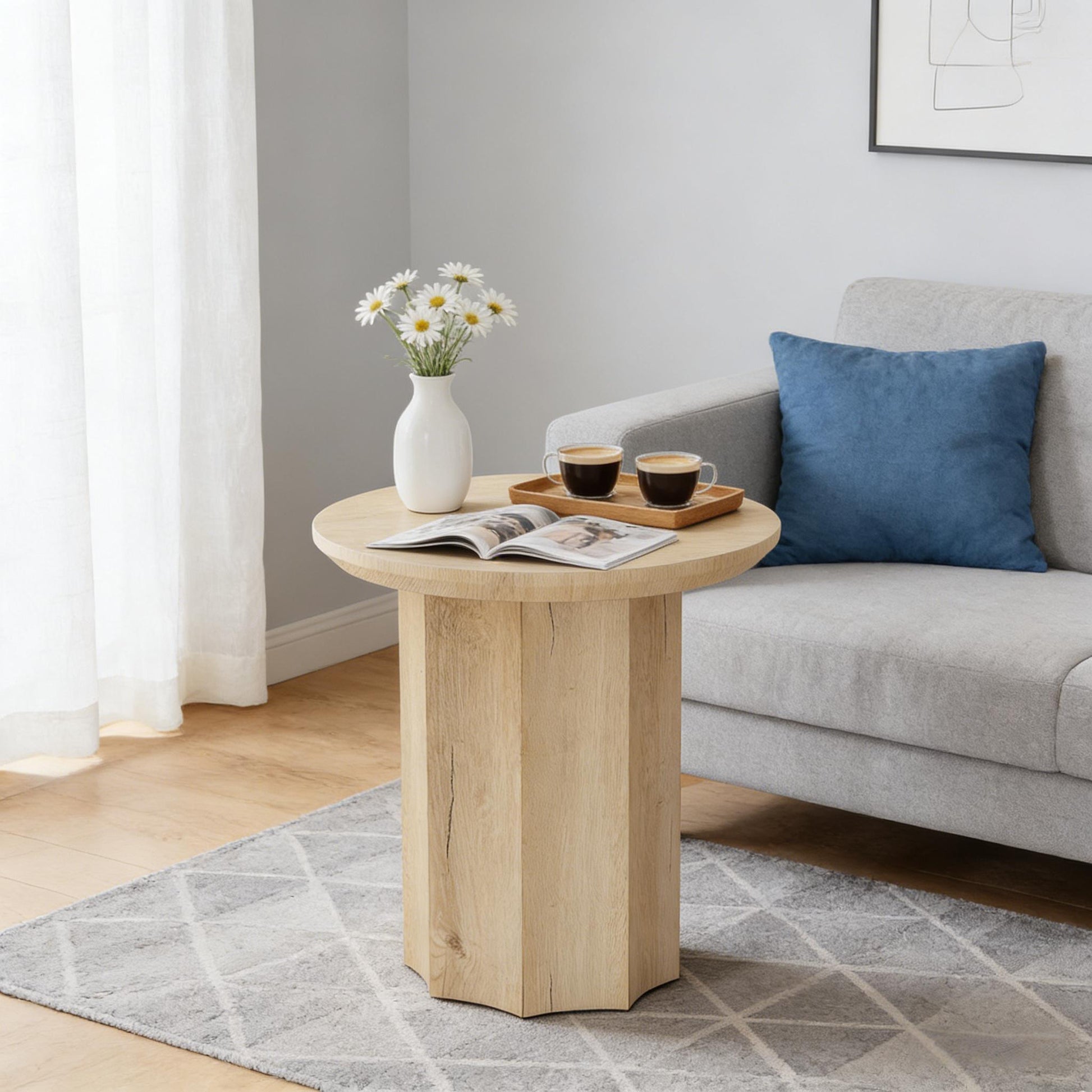 Drink Table,Round Side Table,Elegant End Table