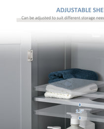 Bathroom Vanities, Bathroom Sink Cabinets with U-Shape Cut-Out and Adjustable Internal Shelf, Gray