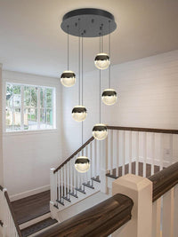 Modern Crystal Pendant Lighting Gold Globe Pendant Light Fixture, Mid Century Chandelier 3-Light Hanging Fixture for Kitchen Island,Globe Chandeliers for Dinning Room Bedroom