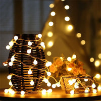3-10M Solar/USB/Battery String Lights, Fairy Globe Ball LED, Waterproof Outdoor for Christmas Wedding Garden Camping Tent Decor