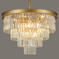 Black Crystal Chandeliers for Dining Room，4-Lights D12 Inch