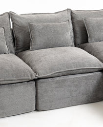 102.3  Width Cloud Couch Oversized Modular Sectional Sofa True Relax Comfy Couches Wide&Deep Seat Sofas For Living Room Furniture Sets, 3Seat With Ottoman