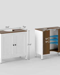 Bathroom Sink Cabinet, Freestanding Under Sink Cabinet Adjustable Shelf