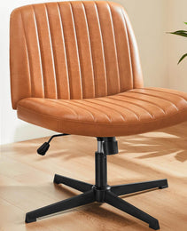 Cross-Legged Chair,No Wheels Armless Swivel Home Office Chair