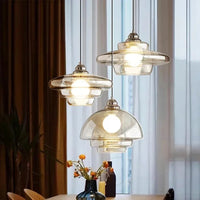 Nordic Minimalist Glass Pendant Light With Single Head Antique Style Cream Hanging Light Study Bar Counter Front Desk Studio