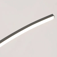 Contemporary Dining Room Pendant Light Sleek LED Arc Hanging Lamp Adjustable Brightness Energy Efficient Ideal for Kitchen Resta
