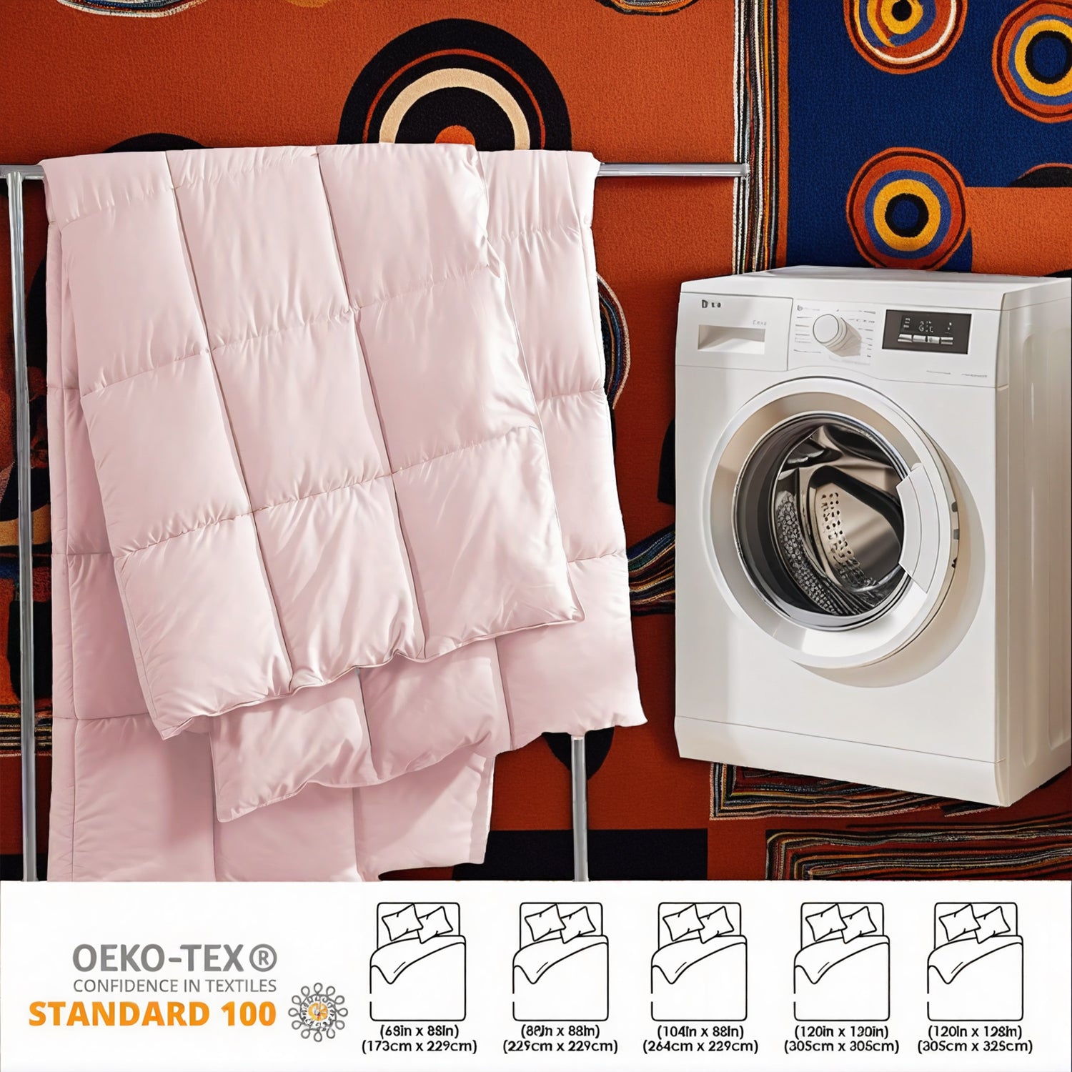 Extra Large Pink Quilt Inner, Comfortable, Soft, And Skin-friendly Oversized Duvet, Machine Washable, Suitable For Home Bedroom Use, All-season Versatility, Christmas Gift.