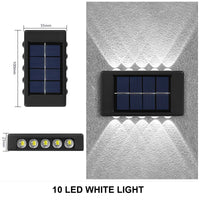 LED Solar Light Outdoor Waterproof Solar Wall Lamp Up and Down Luminous Lighting for Garden Fence Decor Solar Powered Wall Lamp