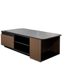Extendable Coffee Table, Length Adjustable Wood Coffee Table With 2 Storage Drawers For Living Room, Large Long Rectangular Center Table