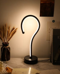 2PC Creative Question Mark Shape Table Lamp, USB Three-color Dimming Desktop Decoration Table Lamp