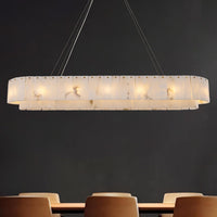 Alabaster Chandeliers D23In round Chandeliers for Dining Room Small Chandelier Light Fixture for Kitchen Living Room Foyer Entryway Hallway