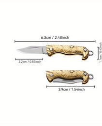Yellow Dragon Pattern Mini Knife