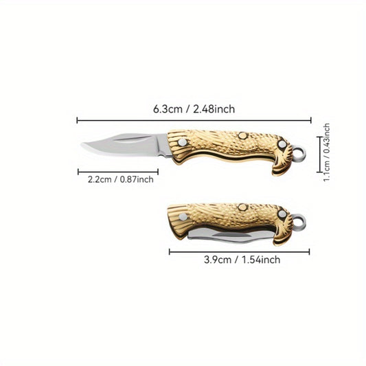 Yellow Dragon Pattern Mini Knife