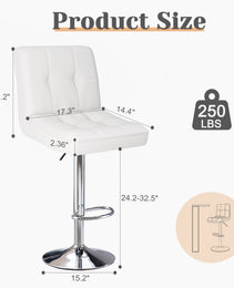 Square Cushion Bar Stool With Backrest