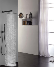 10 Inch Shower Head Bathroom Luxury Rain Shower Complete Combo Set Wall Mounted