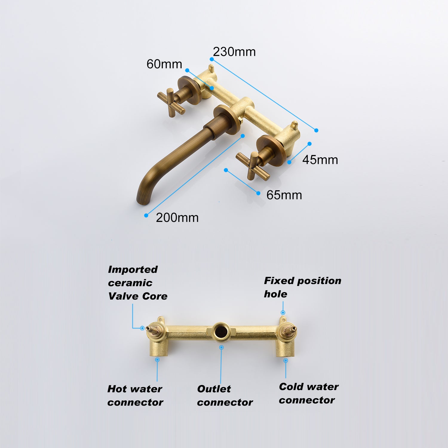 Bathroom Faucets, Wall-mounted Bathroom Sink Faucets