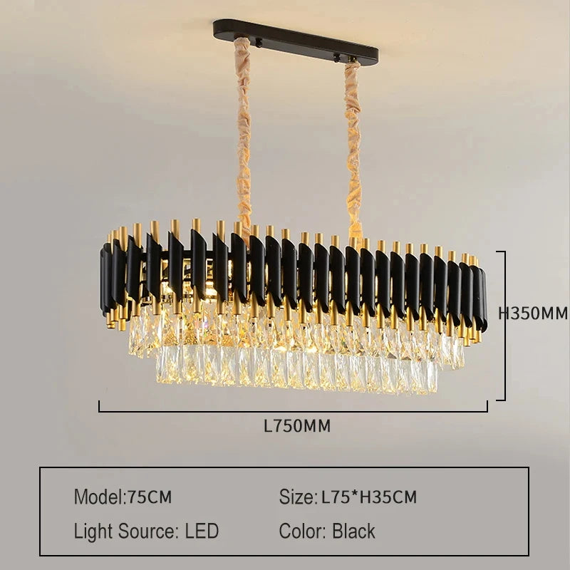 Luxury Crystal Ceiling Chandelier Lighting Modern Living Room Lights Lustre Indoor Bedroom Home Decor Led Hanging Pendant Lamp