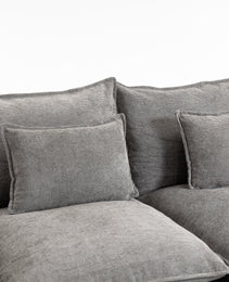 129.8  Width Cloud Couch Oversized Modular Sectional Sofa True Relax Comfy Couches Wide&Deep Seat Sofas For Living Room Furniture Sets, 4Seat With 2Ottoman