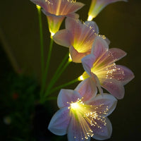 Solar Lily Flower Garden Stake Lights, Warm White IP65 Waterproof  Pathway Lights for Wedding Party Outdoor Patio Yard Decor