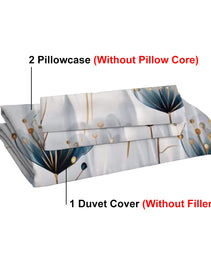 3-piece Set Of Simple And Fresh Blue And White Floral Duvet Cover, Polyester Bedroom Decoration Bedding Set Twin Full Queen King Size