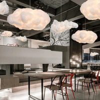Different Shape White Clouds Chandelier Light Silk Cotton Cloud LED Suspension Hanging Lamp for Kids room Nursery School
