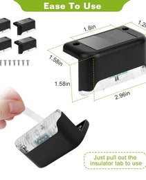 4Pcs Solar Powered LED Step Lights Outdoor Water-Resistant Dusk