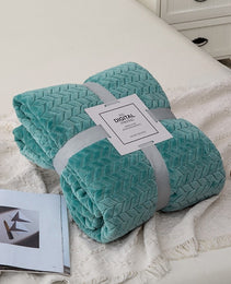 Solid Color Flannel Wheat Grain Blanket Children's Blankets