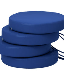 Patio Chair Cushions Set Of 4 Round Seat Cushions For Dining Bistro Chairs Machine Washable, 15 X 15 X 3, Navy Blue