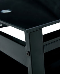 Glass Lift Top Coffee Table, Modern Simple 2-Layer Tempered Glass Coffee Table For Living Room, Black