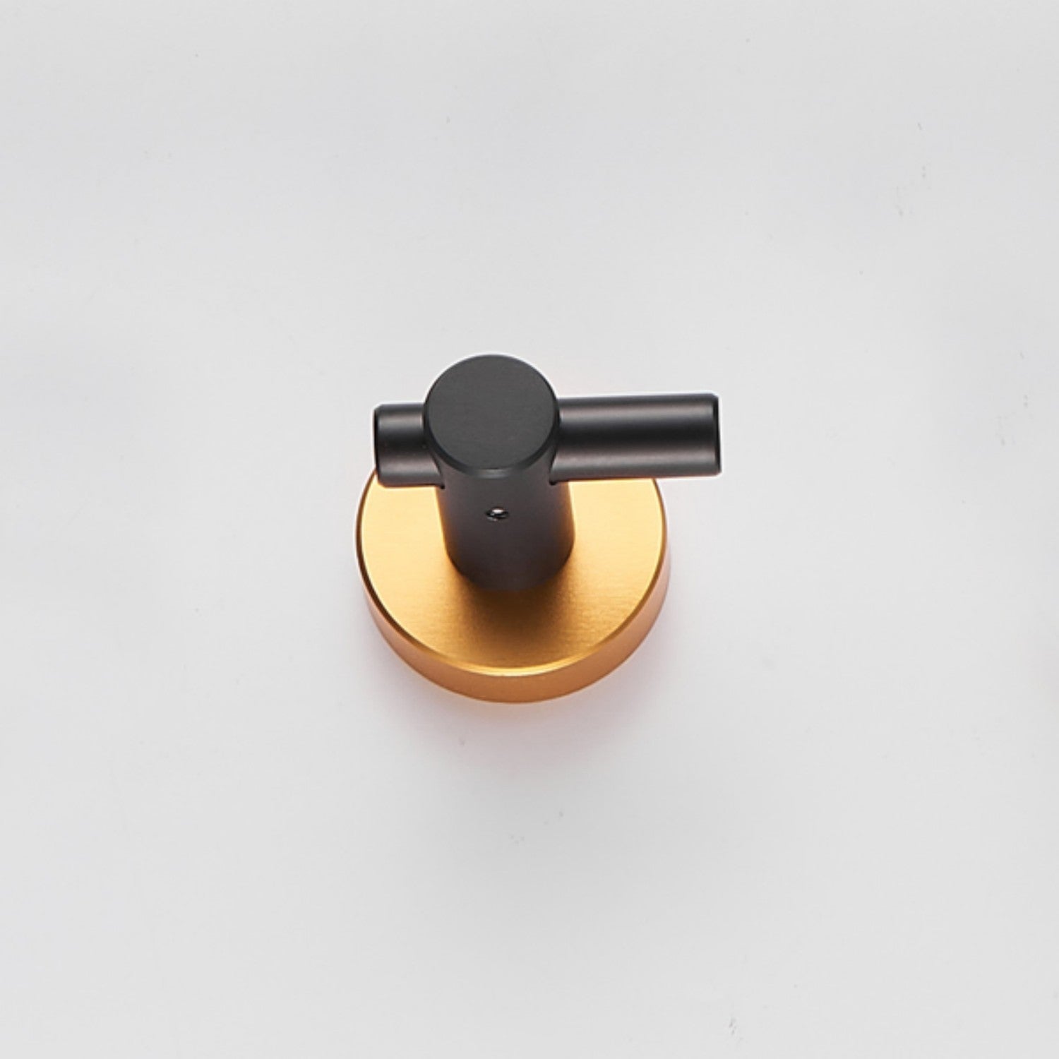 Round Base Wall Hanging Hook With Screws- Black Gold Hook
