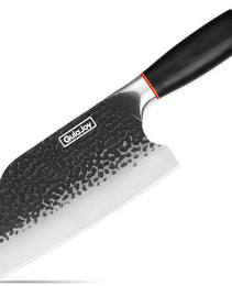 Qulajoy Meat Cleaver Knife - 7.3 Inch High Carbon Stainless Steel Butcher Knife For Meat Cutting Slicing Vegetables- Professional Chopper Knife For Home Kitchen Chef Knife