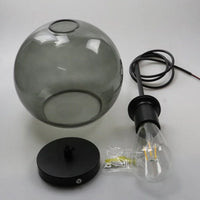 Modern Glass Ball Chandelier Lights for Dining Room Bar Kitchen Hanging Lamps Living Smoky Gray Glass Lampara Lustres Led Lights