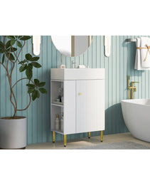 21.6 Inch White Bathroom Vanity, Unavailable Platforms- SHEIN Corporation, Temu