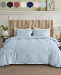 Serta Simply Clean Solid Duvet Cover Twin