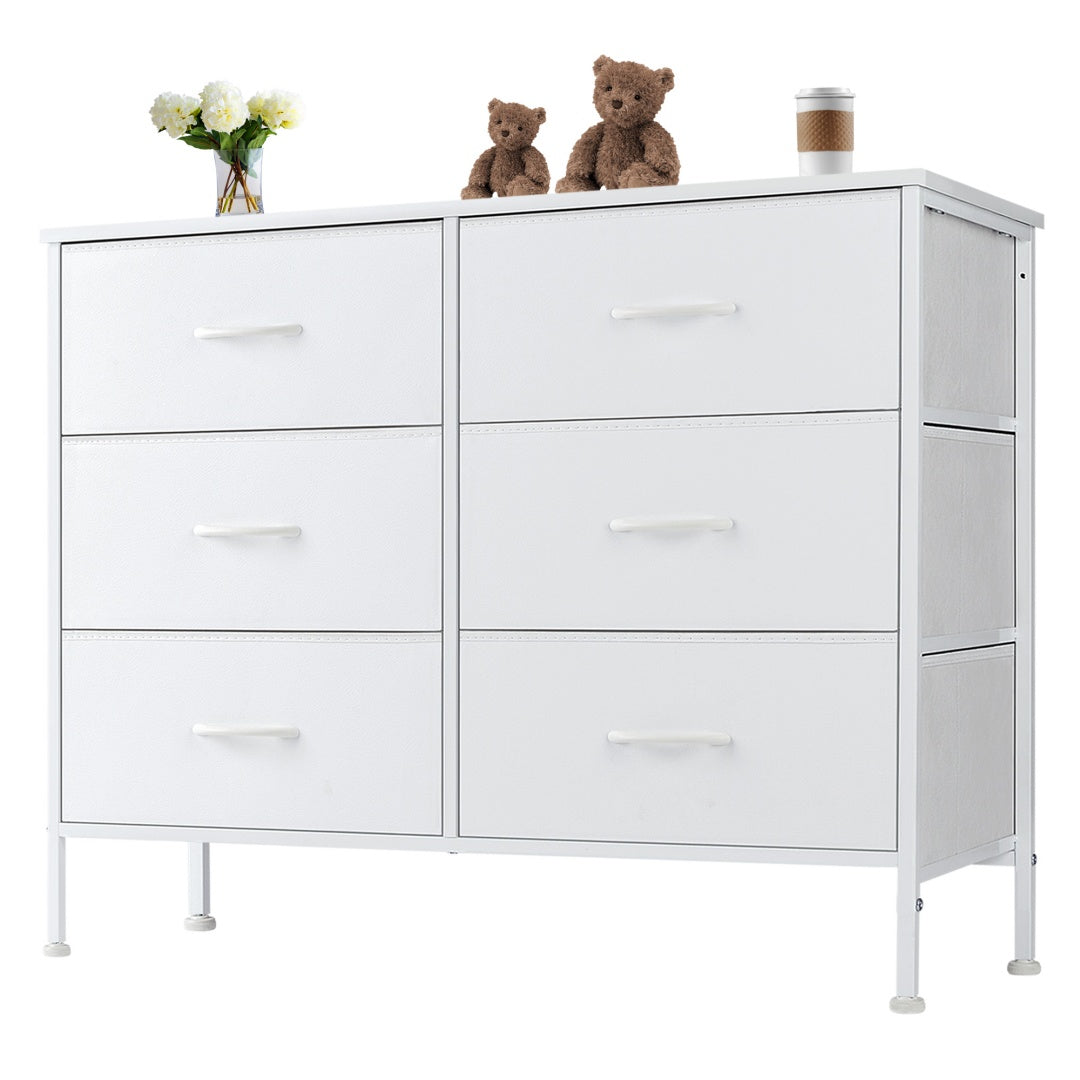 Tall Dresser Fabric Storage Tower ,Wooden Top For Kid Room, Closet, Entryway, Nursery