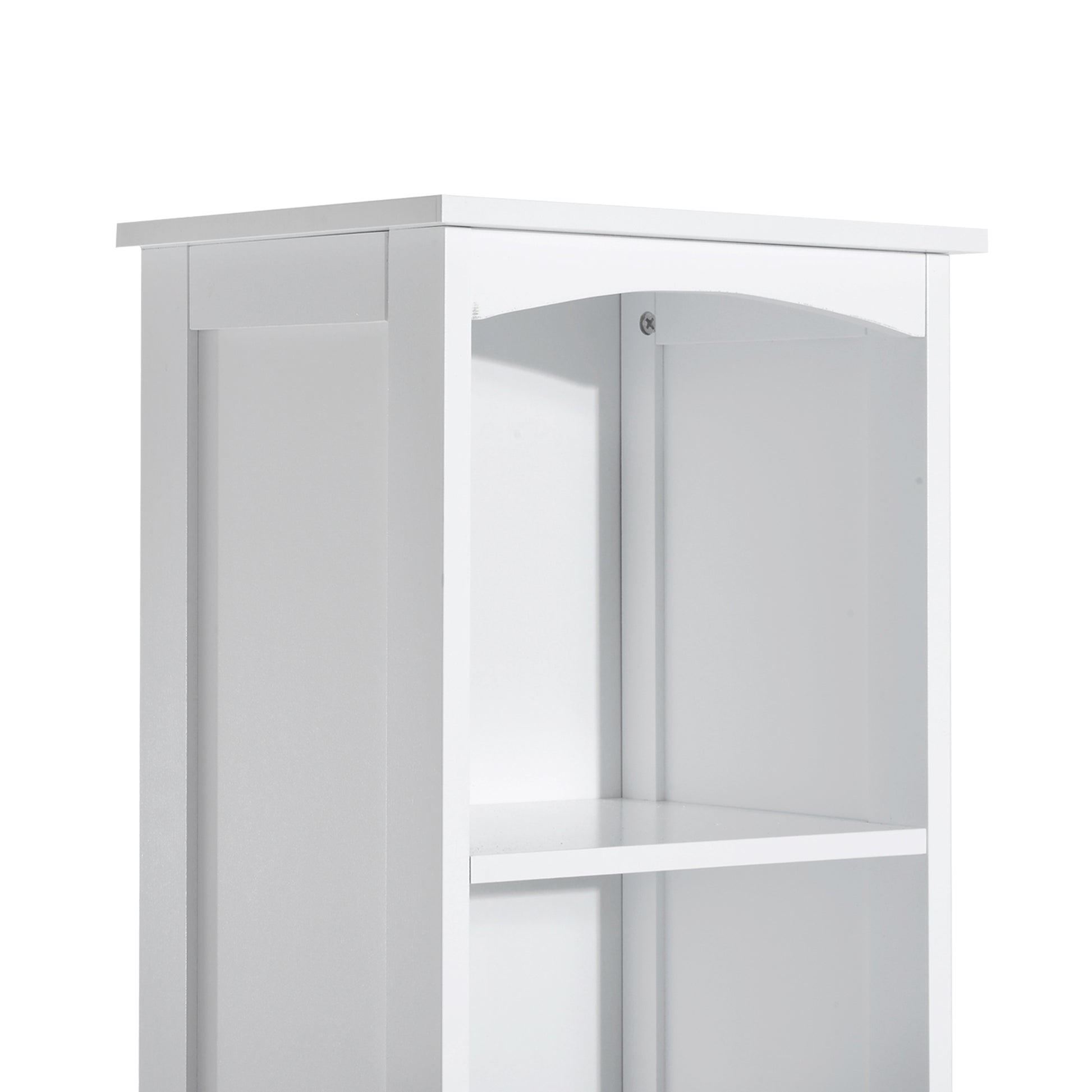 Bathroom Storage Cabinet, Free Standing Bathroom Storage Unit, Tall Linen Tower with 3-Tier Shelves and Drawer, White
