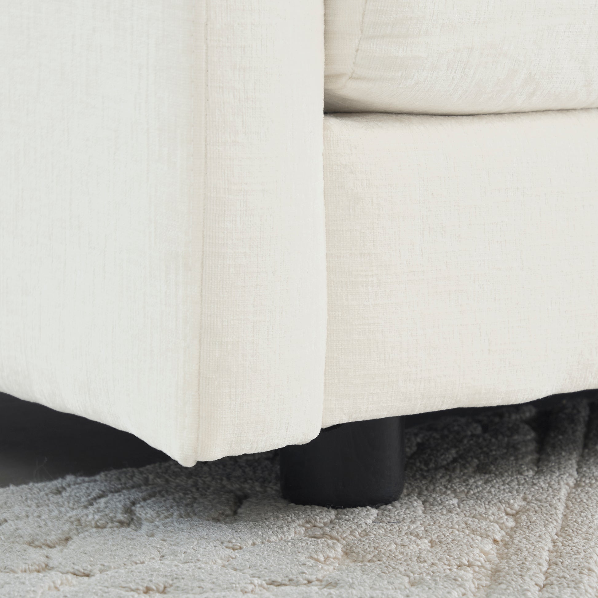 2 - Piece Living Room Set , 2 Pieces Upholstered Loveseat And Couch For Home Office Lounge,  Sofa Set Of 2, 2-Piece 2-2 Seat Couch Set For Living Room ,White Chenille