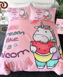 3pieces Watermelon Duvet Cover Set For Comforter Bedding Queen Size