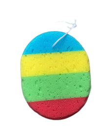 Oval Colorful Bath Sponge – Soft Exfoliating Shower Sponge for Body Cleaning & Skin Care