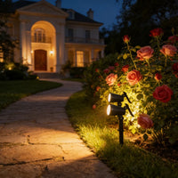 Outdoor LED Solar Spotlight Light 9LEDs Brightness Adjustable Spot Light IP65 Waterproof Garden Backyard Lawn Light Decotation