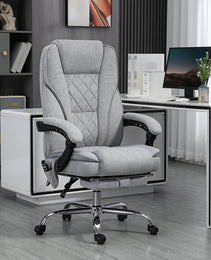 Massage Office Chair, Heated Reclining Computer Chair with Adjustable Height and Footrest