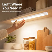 50cm Motion Sensor Night Light Under Cabinet LED Strip Lamp Wireless Rechargeable Induction Bar Light for Entrance Kitchen Room
