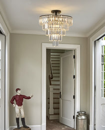 Large Black Crystal Chandelier, Contemporary Style Chandelier