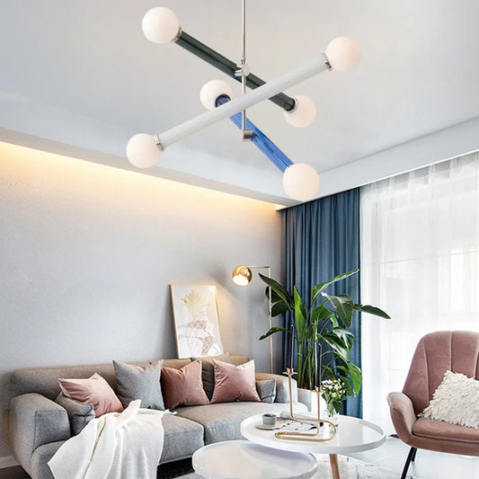 Bauhaus Colorful Chandelier Modern Minimalist Pendant Lamp For Living Room Restaurant Bedroom Kid Room Study Shop Ball Lights
