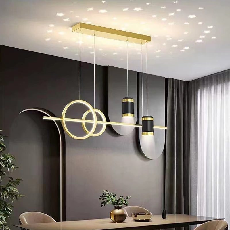 Cosette 90W Gold Tri-Color Modern Iron LED Indoor Chandelier