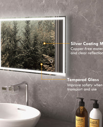 kleankin 32" x 24" LED Bathroom Mirror